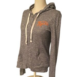 Y2K PINK Victoria's Secret X 5th & Ocean DETROIT TIGERS FULL ZIP Gray Hoodie XS